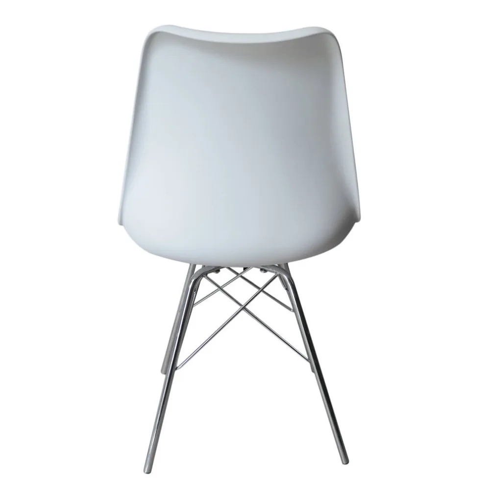 Newest 4 PCS Dining Tulip Chair Metal Legs Loft Lounge Stool Modern Design Padded Seat Chair Exquisite Home Accessories Newest 4 PCS Dining Tulip Chair Metal Legs Loft Lounge Stool Modern Design Padded Seat Chair Exquisite Home Accessories