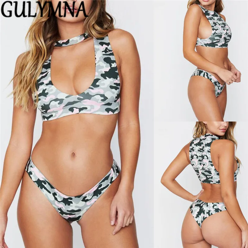 

GULYMNA Summer Print Brazilian Bikini 2019 Swimwear Women Sexy Low Waist Maillot De Bain Femme Vintage Biquini Swimsuit Bikinis