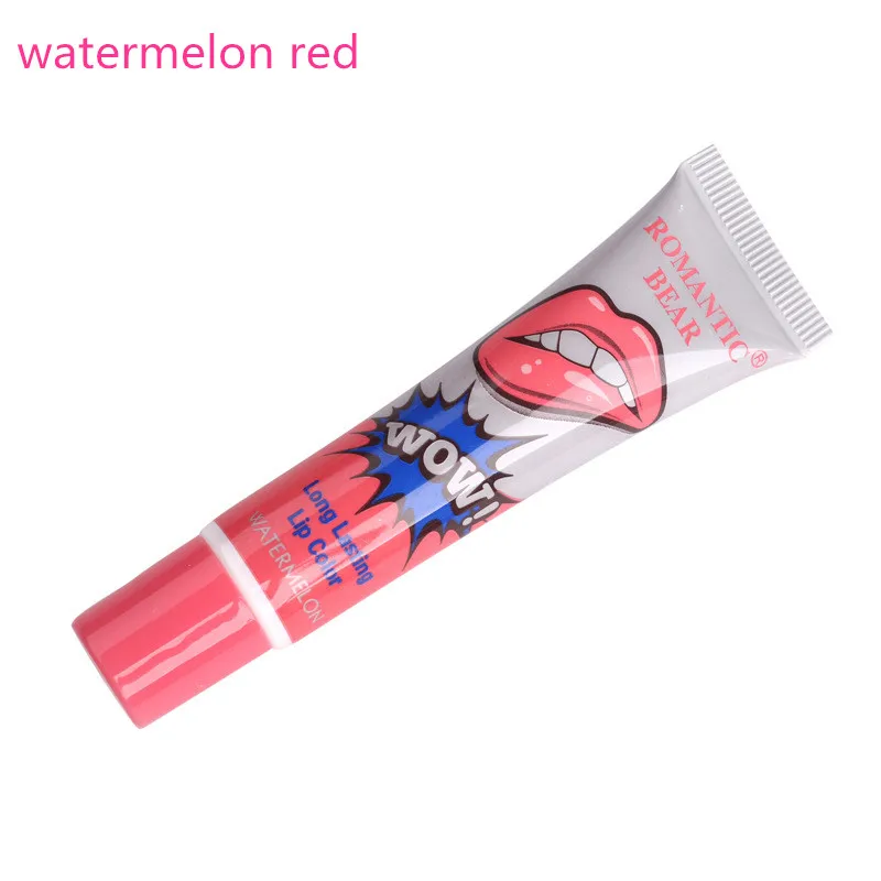 Романтическая помада медведь блеск для губ оттенок водостойкий batom Матовая жидкая пилинг, Impermeavel блеск для губ уход, макияж 1 шт - Цвет: watermelon