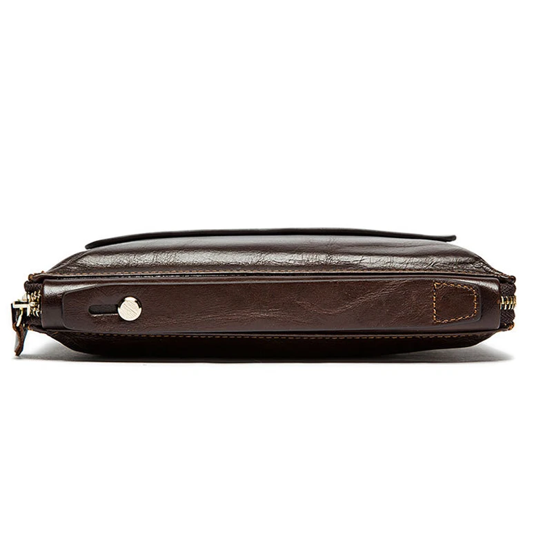 

Vintage Men's Long Wallet Men Genuine Leather Clutch Wallets Purses