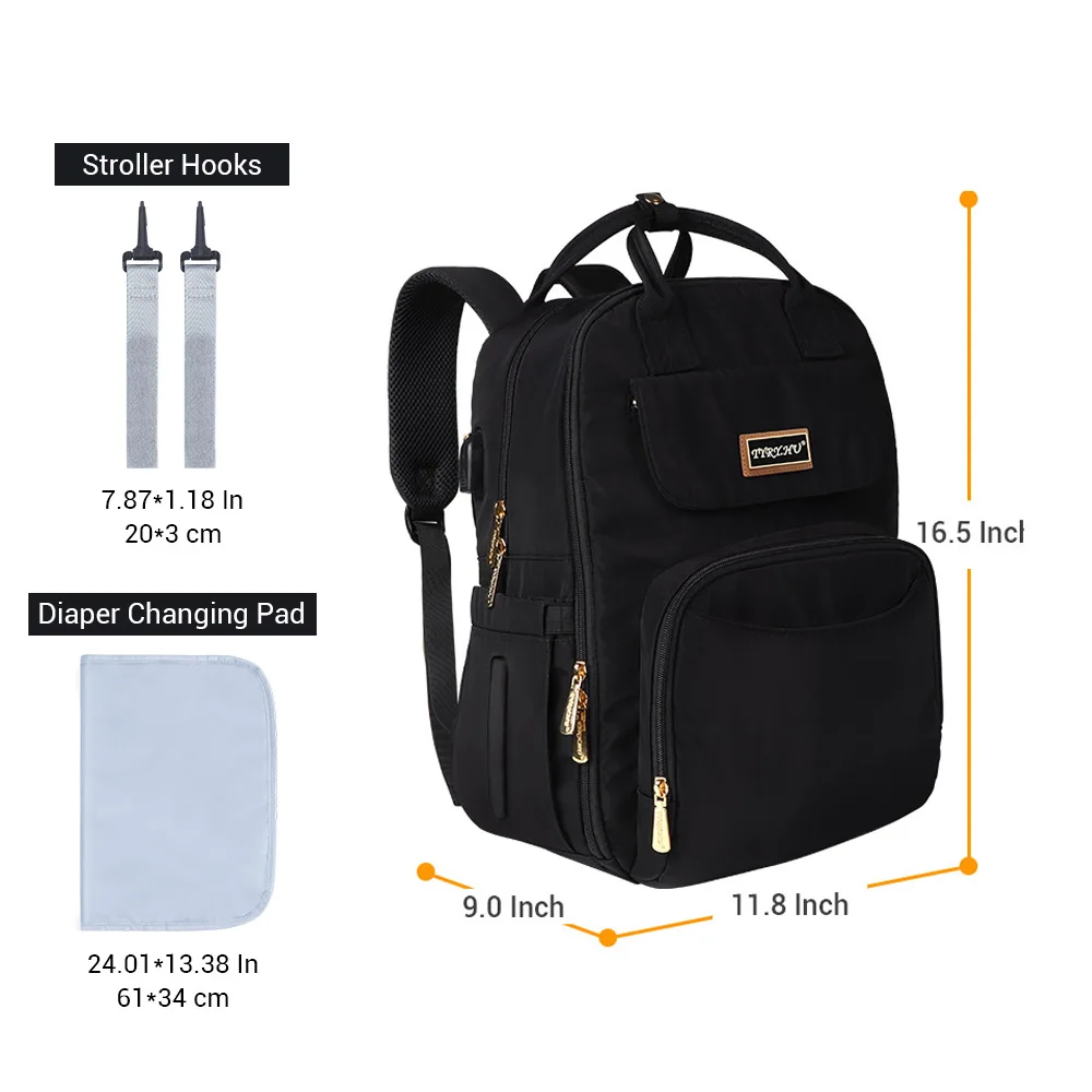 Fashion Mummy Maternity Bag USB Multi-function Bottle Insulation Diaper Bag Large Capacity Baby Stroller Bag Mom Travel Backpack Fashion Mummy Maternity Bag USB Multi-function Bottle Insulation Diaper Bag Large Capacity Baby Stroller Bag Mom Travel Backpack