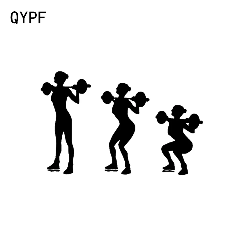 

QYPF 13.9*8.9CM Interesting Gym Decor Car Sticker Silhouette Sport Reflective Vinyl C16-0866