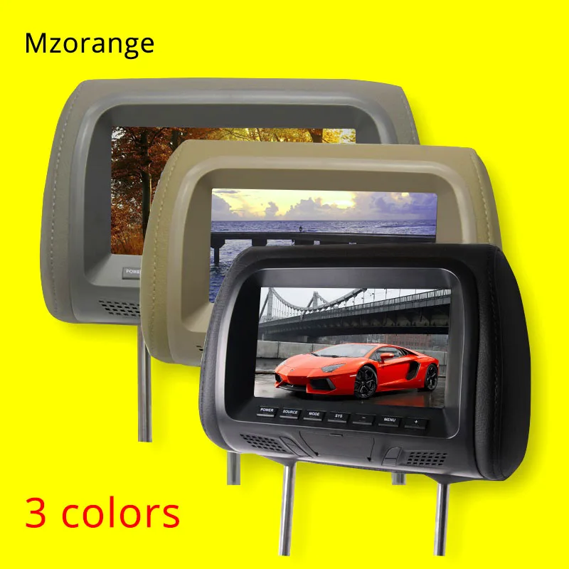 

1PCs Universal 7 inch Car headrest monitor display LCD color monitor display Car Pillow monitor car styling Quality Asssured