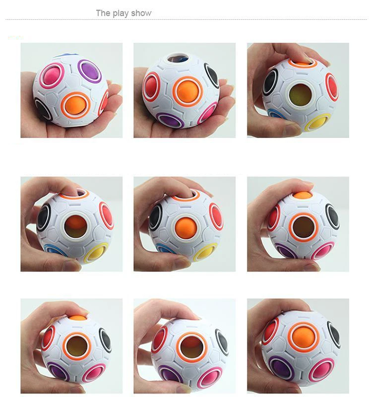 Волшебный Радужный шар, креативный Сферический магический куб, радуги, пазлы, детские развивающие игрушки для детей, подарок, волшебный куб, шар