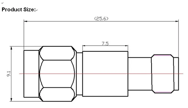 2 Вт 50ohm SMA коаксиальный фиксированный аттенюаторы DC-6 ГГц 20dB SMA JK частота фиксированные разъемы