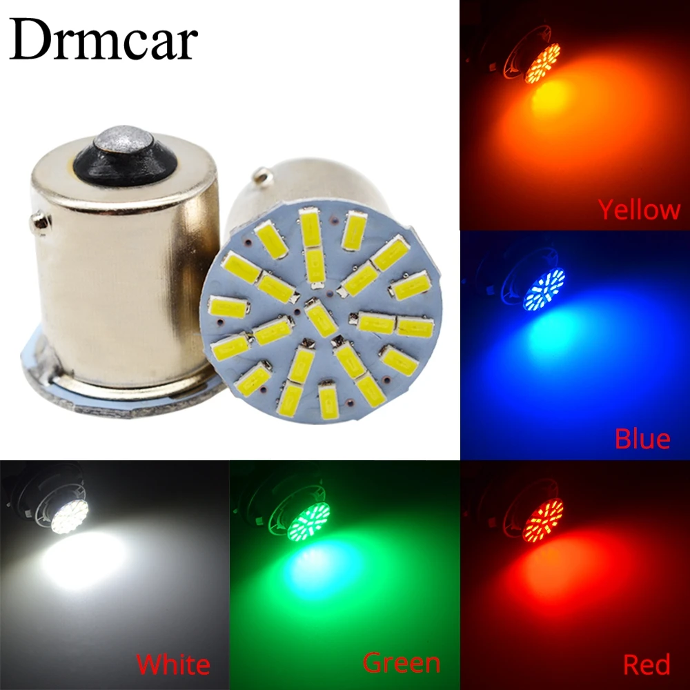 

1157 BAY15D 1156 BA15S 3014 22SMD Car Led P21W AUTO LED Brake Auto Front Parking Brake Lamp Backup Wedge Lamp Tail Bulb DC 12V