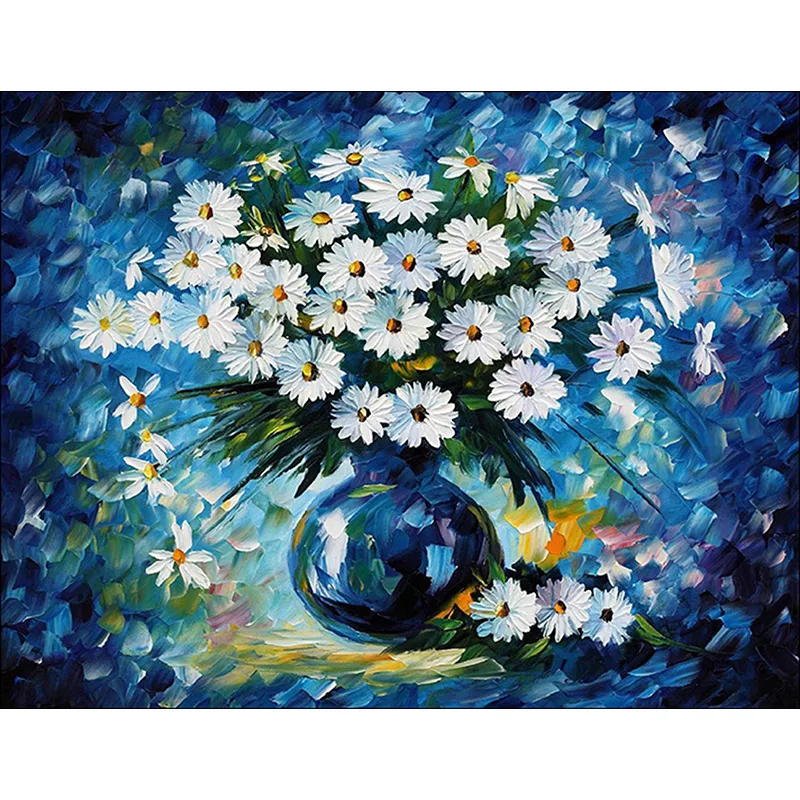 

2019 New 5D Diy Diamond Painting Special Shaped Full Drill Diamond Embroidery Plant Small Daisy Home Decoration Accessories