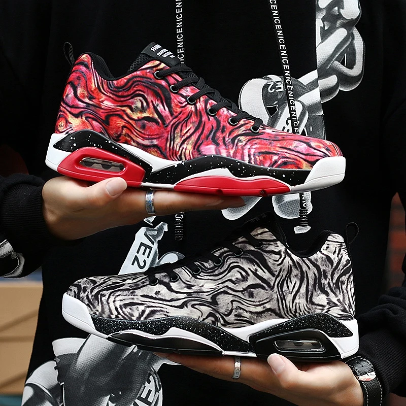 

2019 New Trend Mash up Basketball Shoes Men High top Breathable Sneakers Boy Outdoor Training Ball shoes Adult Cool Sports Shoes