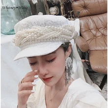 WHITNEY WANG модная уличная дизайнерская стильная кружевная кепка газетчика Кепка художника береты