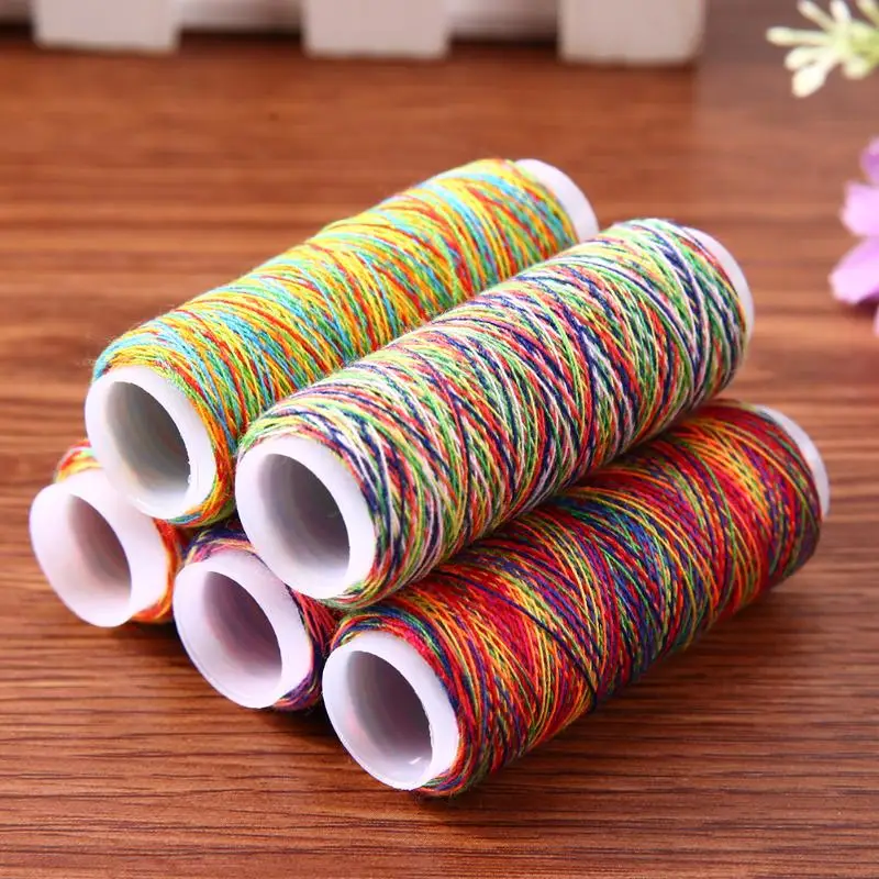 

5PCS Colorful Sewing Threads Quilting DIY Embroidery Sewing Thread Kit Needlework Wool Yarn Tool Hand Sewing Accessories