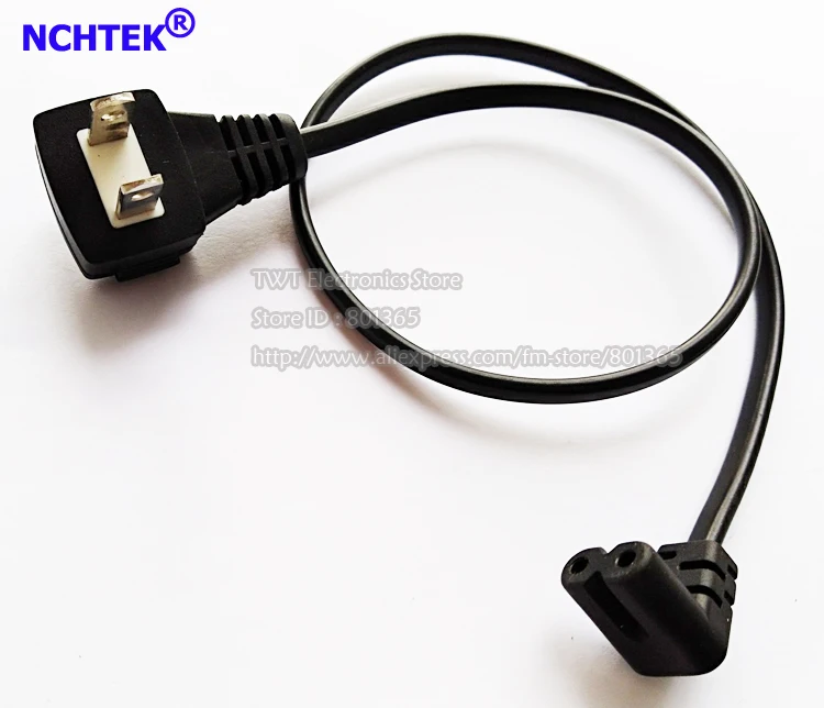 

NCHTEK Japan JP 2pin Male Plug to IEC 320 C7 Female Short Cord Digital Portable Conversion Power Cable/Free Shipping/1PCS