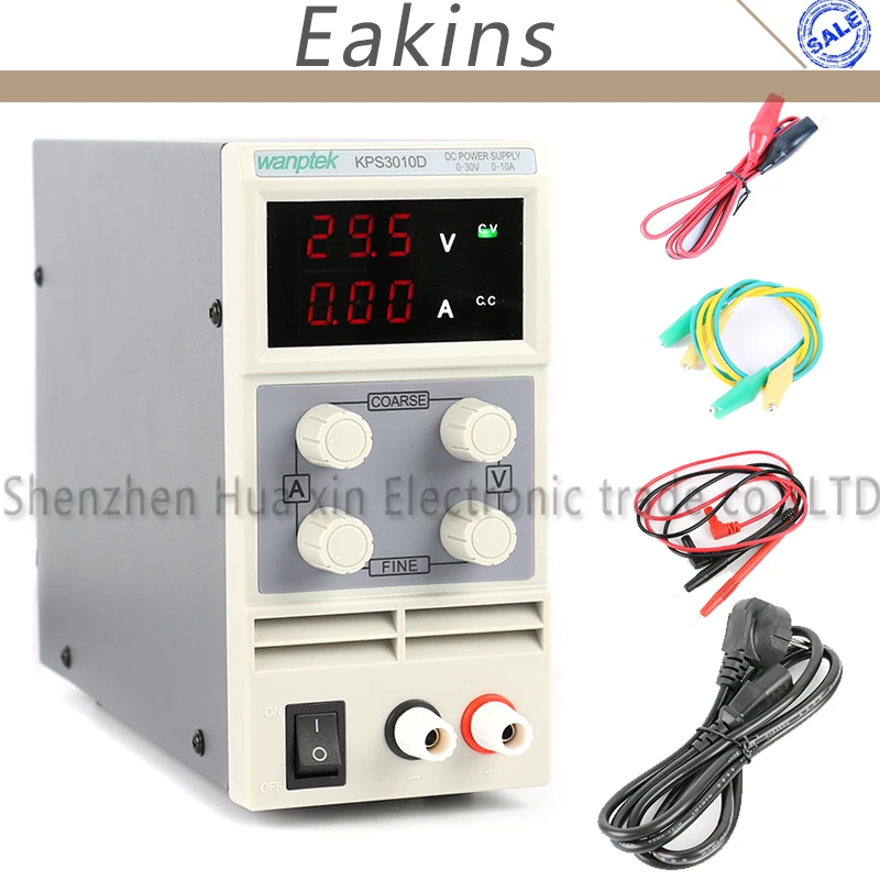 KPS3010D мини светодио дный цифровой регулировкой Питание, 0 ~ 30 В 0 ~ 10A, 110 В-220 В, переключение Питание 0,1 В/0.01A - изображение