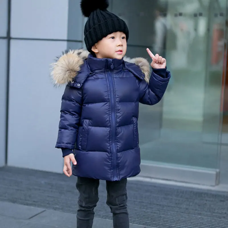 2 14Y Children Winter Coat 90 White Duck Down Boys Winter Jackets Big