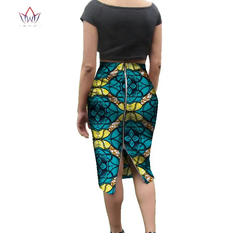 Африканская восковая юбка с принтом для Женщин Дашики Базен Riche размера плюс женская юбка африканская женская одежда юбки-карандаш WY1626