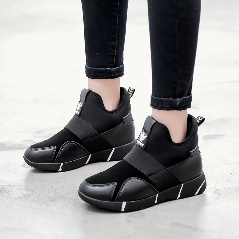 

GOODRSSON Winter Women Flat Non-Slip Breathable Sneakers Casual High-Top 2019 Spring And Autumn Popular Outdoor Solid Shoe 2019