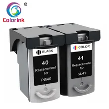 ColoInk 2Pack PG40 CL41 Ink Cartridge For For Canon PIXMA iP1800 iP1200 iP1900 iP1600 MX300 MP160 MP140 printer