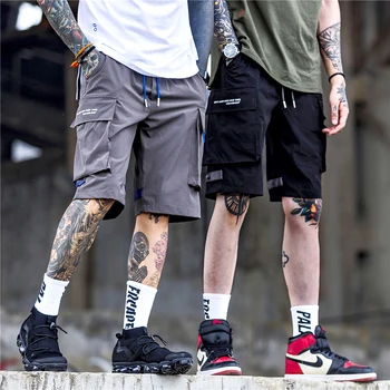 

New fashion Man Military Short Pants Men Streetwear Cargo Shorts Pants Mens Hip Hop Casual Multi-pocket Shorts Male Loose Shorts