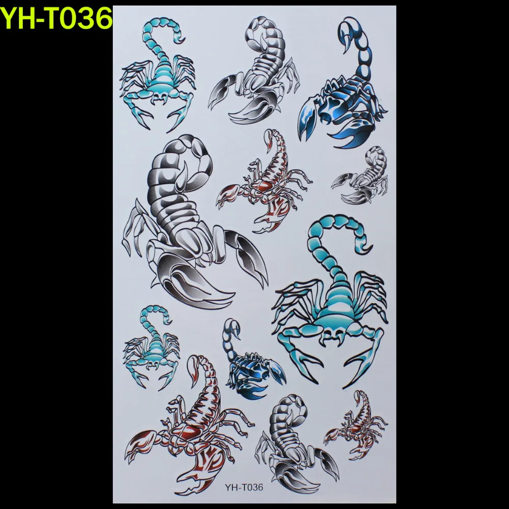 3d Tatouage Couleur Le Scorpion Sexy Femme Flash Tatouage
