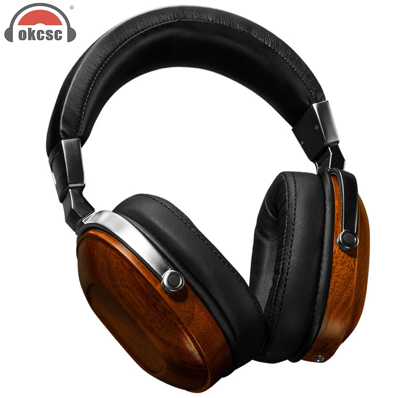 

OKCSC M5 New arrival Wooden Headset 1DD Dynamic Headphones DIY can Change Cable With MMCX Recable