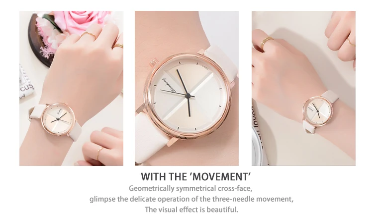 Изысканные простые Стильные женские кожаные часы, модные кварцевые часы, женские нарядные часы, Прямая поставка, элегантные часы-браслет