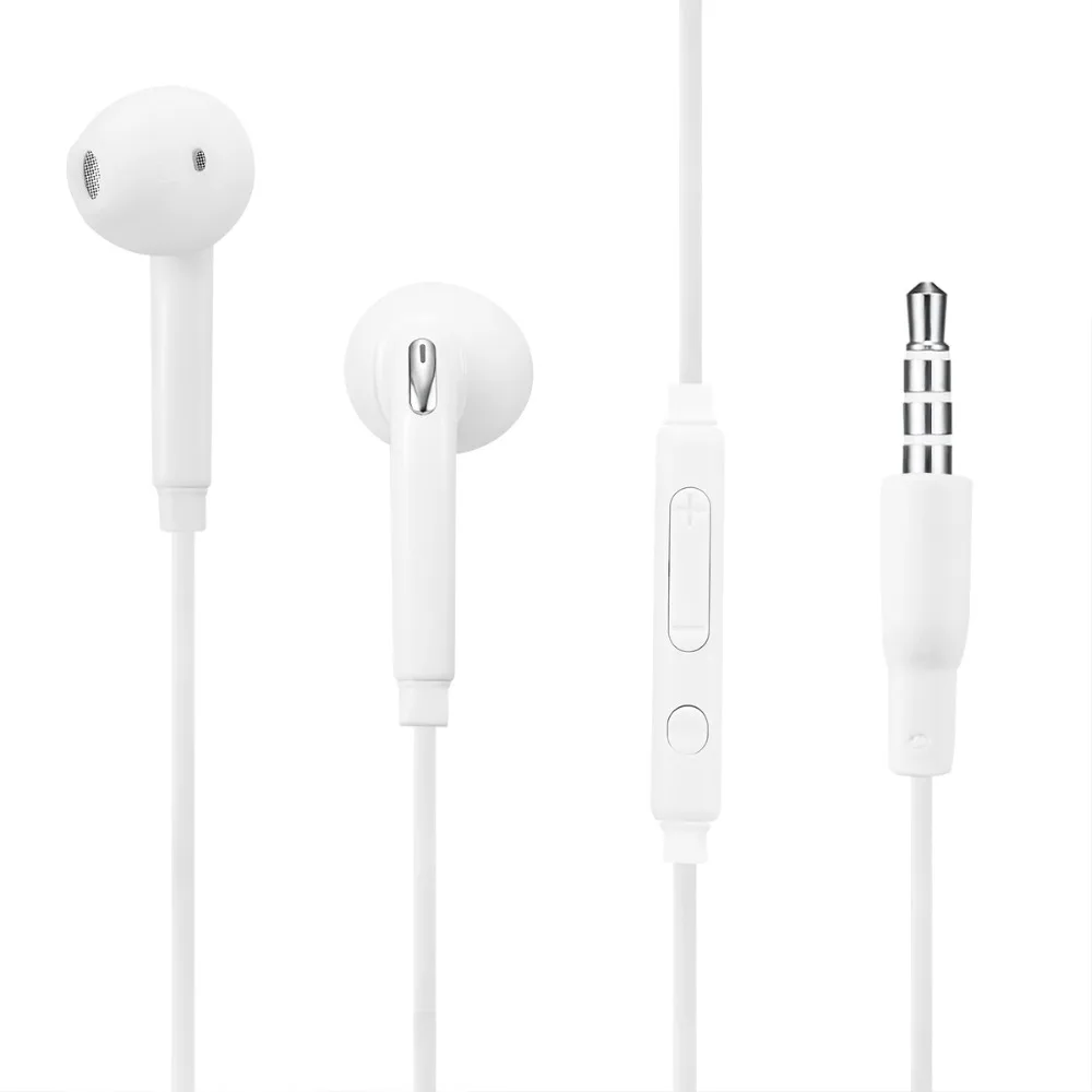 White Black Color Simple Style Earphone Earpiece With Microphone For