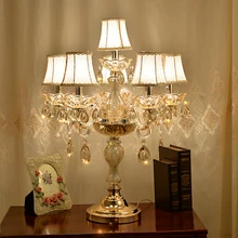 Современная настольная лампа из хрусталя прикроватная лампа для спальни роскошная хрустальная настольная лампа американская K9 Роскошная Хрустальная декоративная лампа