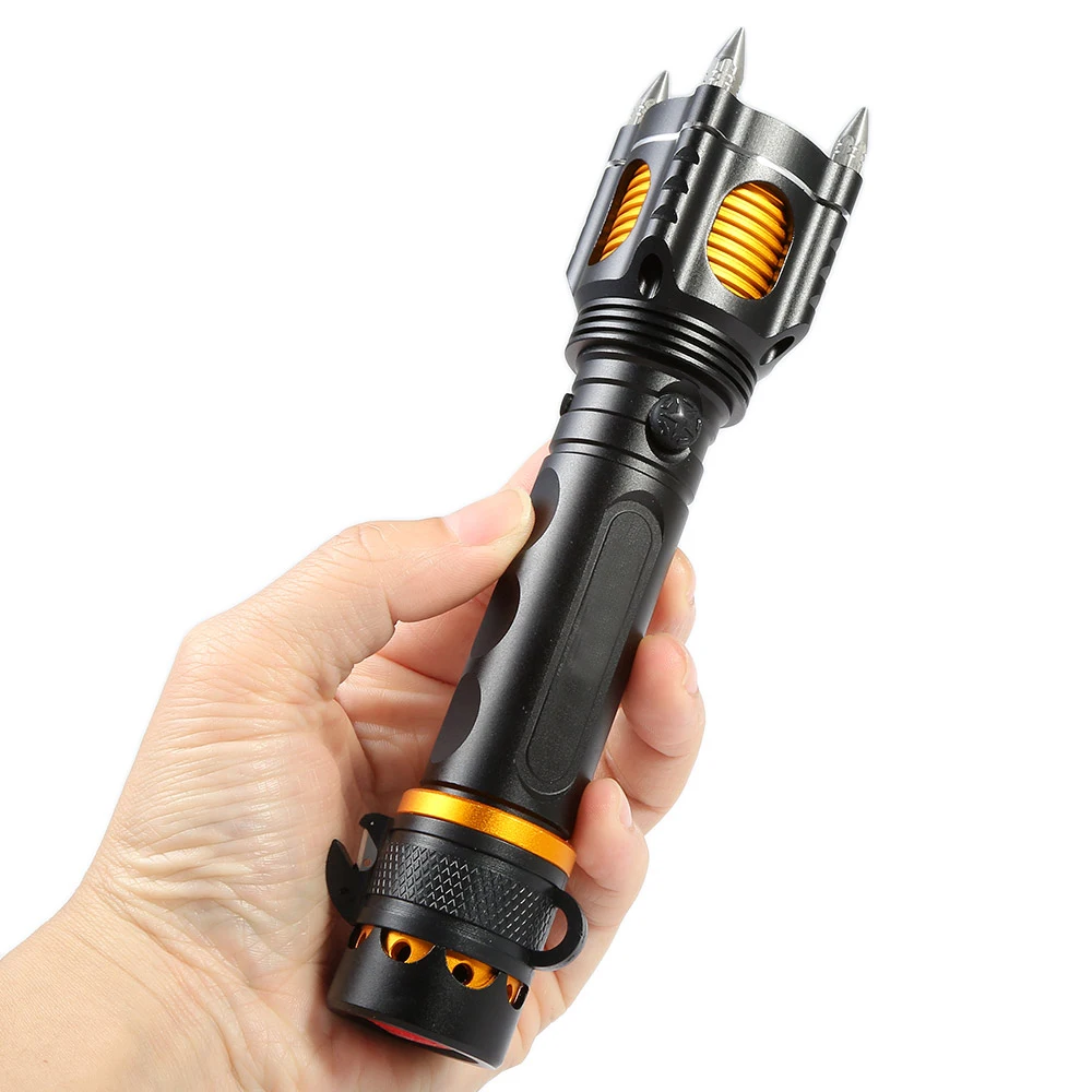 2000LM LED Rechargeable Flashlight Tactical Self defense Torch