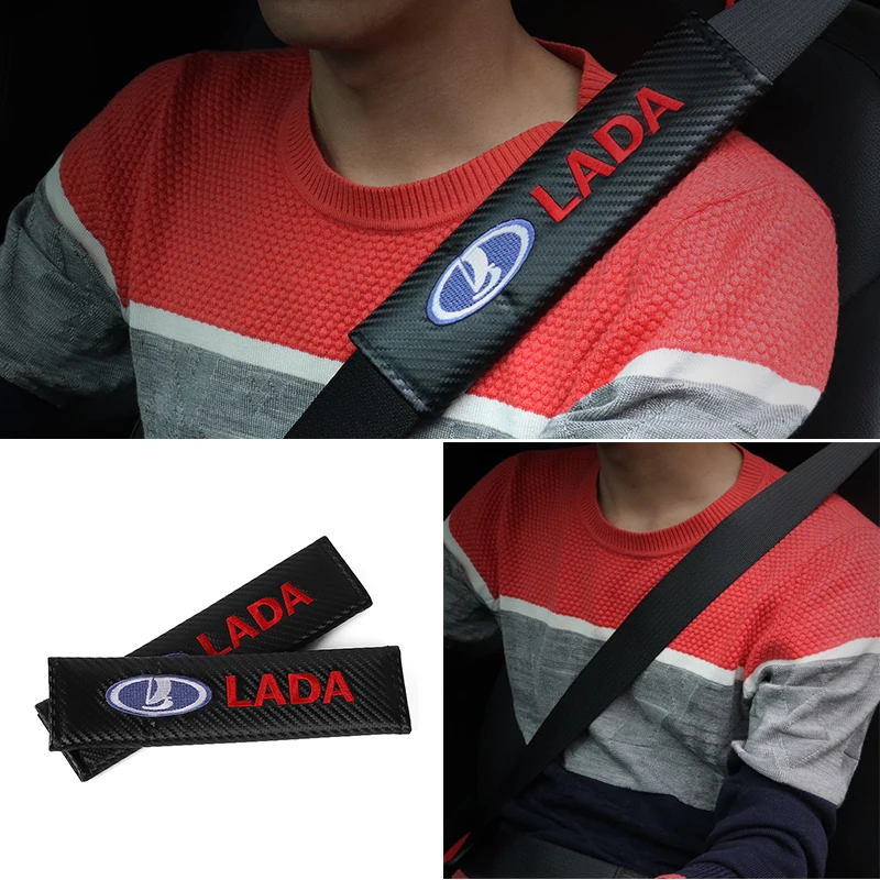 

2X Car Styling Seat Belt Shoulder Cover Pads For Lada Granta Kalina 2 Largus Priora Niva Samara Vaz Signet 4x4 Xray 2110 2109