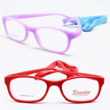 Tr869 унисекс окружающей среды TR90 гибкие безопасности progresive уникальный формы прочные очки рамки с регулируемым ремешком для детей