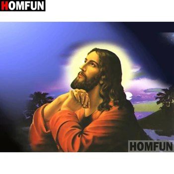 

HOMFUN Full Square/Round Drill 5D DIY Diamond Painting "Religious figure" Embroidery Cross Stitch 5D Home Decor Gift A17732