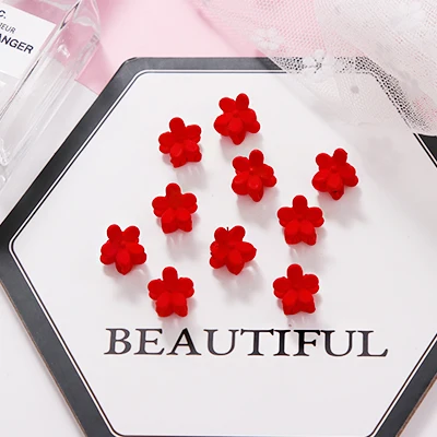 10pcs red 5/10 шт./лот для девочек милый маленький сливовых расцветок заколки для волос для детей прекрасные заколки для волос Заколки ободки Дети Мода женские аксессуары для волос - Цвет: 10pcs red