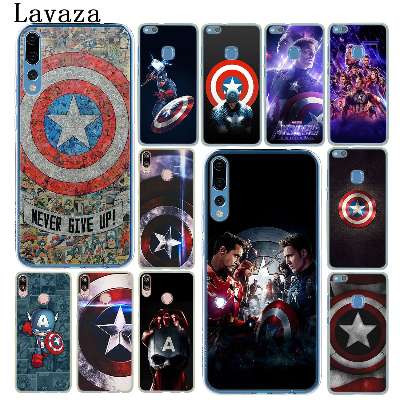 Чехол для телефона Lavaza Captain America shield Marvel Huawei P30 P20 Pro P10 P9 Plus P8 Lite Mini 2016 2017 P smart Z 2019 |