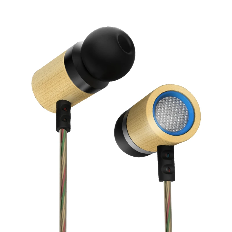 KZ ED7 бамбуковые наушники с эффектом дерева микрофоном 3 5 мм HD HiFi в ухо гарнитура