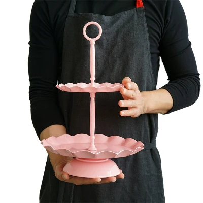 SWEETGO розовый торт стенд кекс лоток 1 шт. клетка для птиц день рождения торт инструменты украшение дома конфеты бар десерт стол вечерние поставщик - Цвет: 2 layers