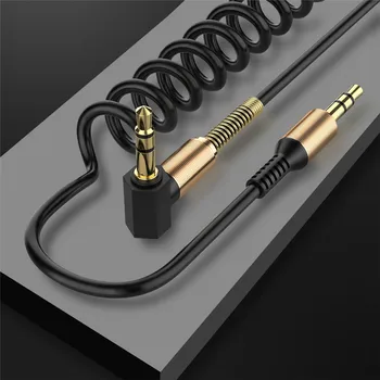 

3.5mm Jack Audio Cable 3.5 Jack Male to Male Spring Aux Cable for iPhone Samsung galaxy Car Headphone Xiaomi Aux Code