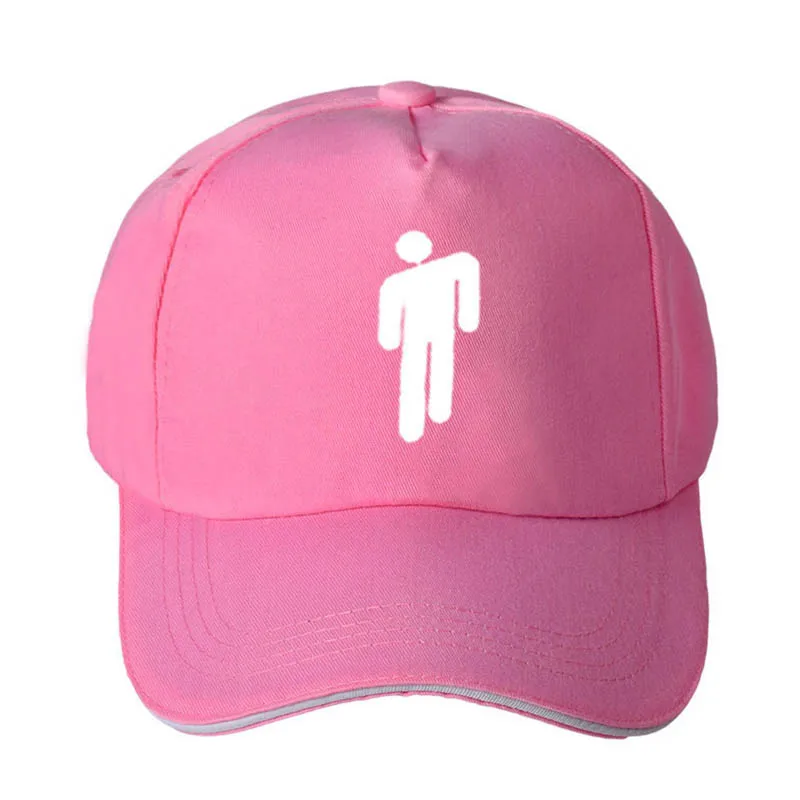 Billie Eilish бейсболки Регулируемые уличные хип-хоп кепки Snapback унисекс крутая хлопковая шляпа для папы Billie Eilish Beanie шапки - Цвет: pink
