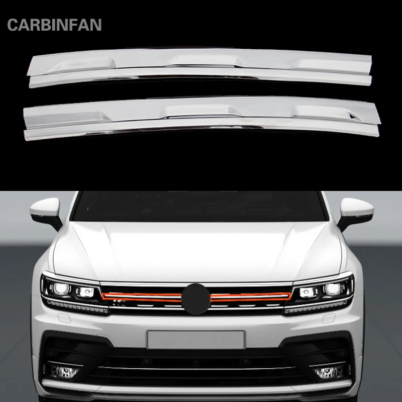 Передняя крышка решетки радиатора автомобиля отделка для Volkswagen VW Tiguan 2017 MK2