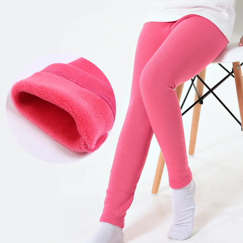 

Girls Leggings Pants KAMIWA 2018 Autumn Winter Thickening Cotton With Velvet Children's Warm Long Trousers Kids Casual Clothing
