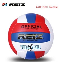 REIZ профессиональный мягкий PU Волейбольный мяч соревнования тренировочный мяч для мужчин и женщин Официальный Размер Вес мягкий касаться волейбол мяч