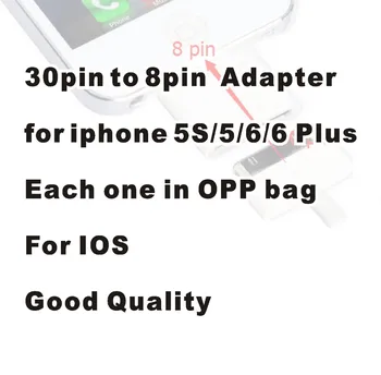 

cyliliya 100Pcs/lot 30 Pin to 8 Pin Adapter for iPhone 5 5S 5C 6 6Plus 7 7plus Support iOS9.3.2 10 10.x.x converter adapter