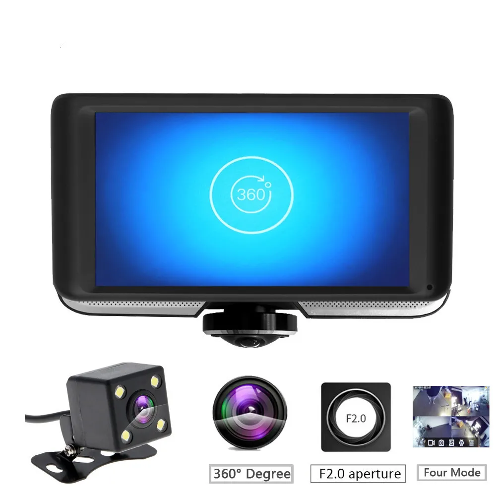 

Shunwei DVR/Dash Camera LCD IPS Dual Lens Car Dash Cam FHD 1080P Dashboard Camera 360 degree Driving DVR 5.20