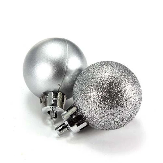 24 шт шикарные рождественские безделушки для елки простые блестящие рождественские украшения шар украшения серебро