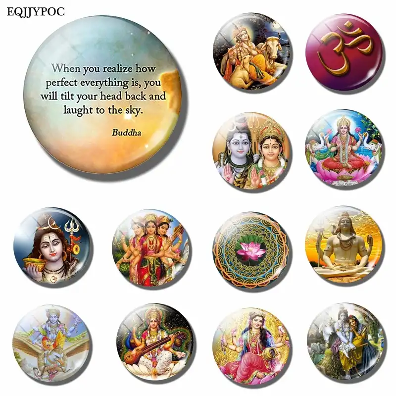 Hinduism Shiva Будда Ганеша холодильник магнитный холодильник стикер Магнитный Бог дюрга Вишну Лакшми амулет Ом, йога домашний декор