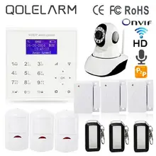 Polaco Español 433 MHz alarma de su casa gsm de banda cuádruple gprs WiFi sistemas de seguridad para el hogar gsm sistema de alarma de la cámara ip onvif cloud service