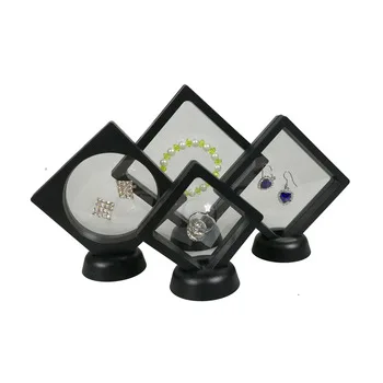 PET Transparent Suspension Window Case 4PCS  Multifunctional Jewelry Display Earring Bracelet Necklace Ring Display Stand  Box