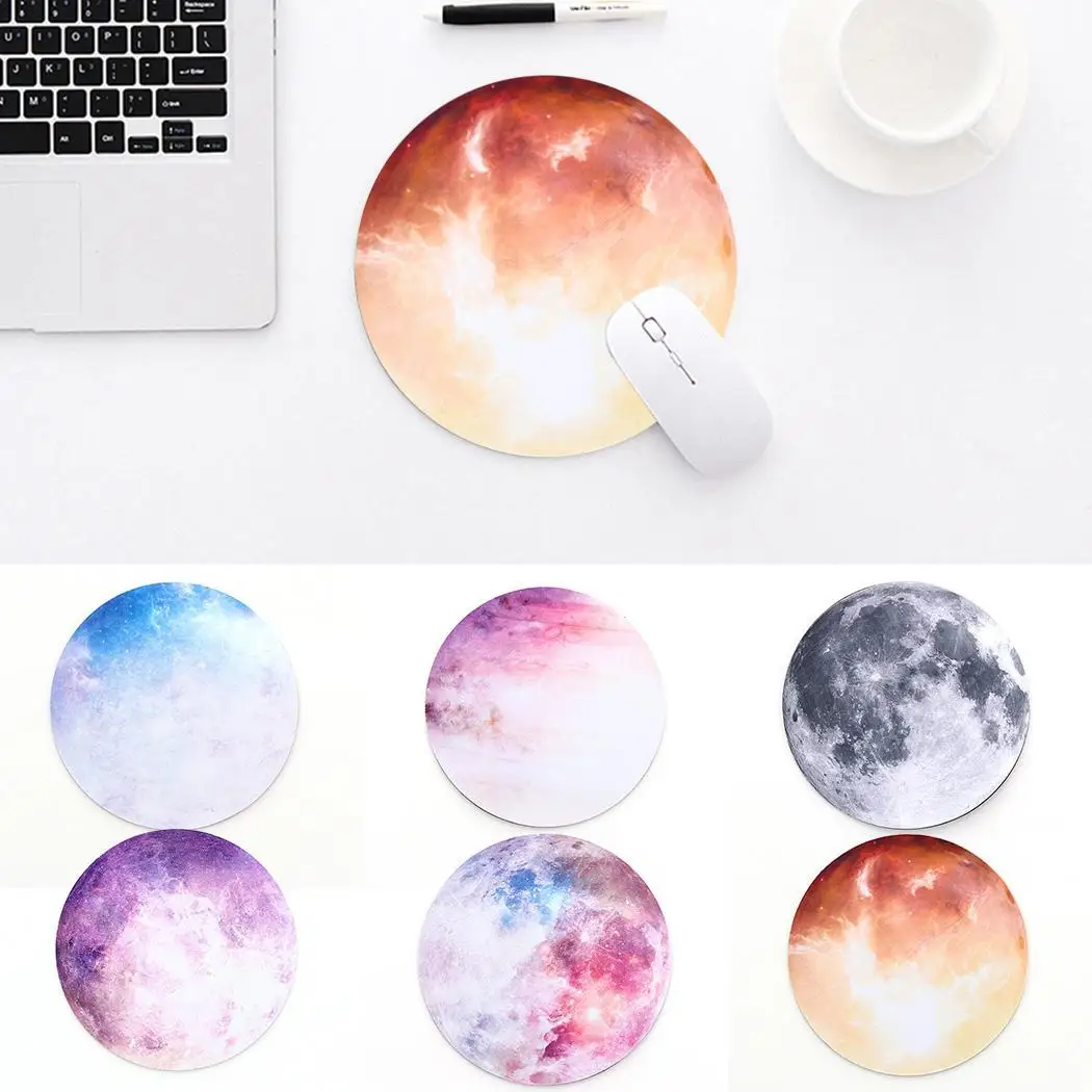 

Planet Series Mouse Pad Soft Circular Mouse Mat Laptop Computer Pads Rubber Mousepad Home Office Computer Accessories