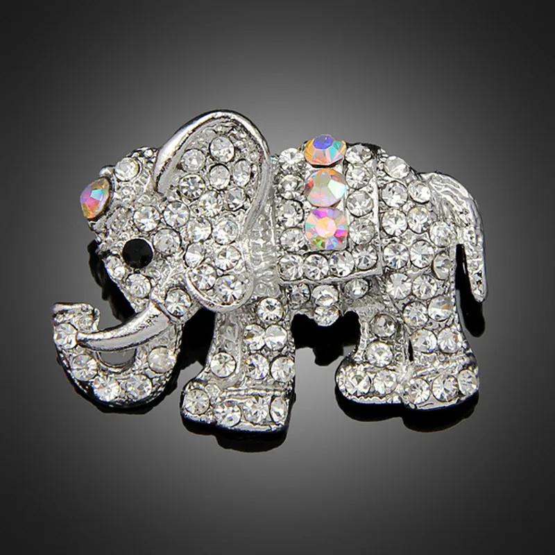 

Crystal Elephant Fashion Jewelry Women's Bra Pin Animal Brooches