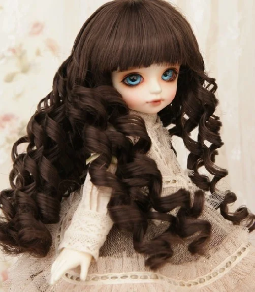 Аксессуары для кукол 1/3 1/4 1/6 bjd парик волос длинные волнистые волосы девочек