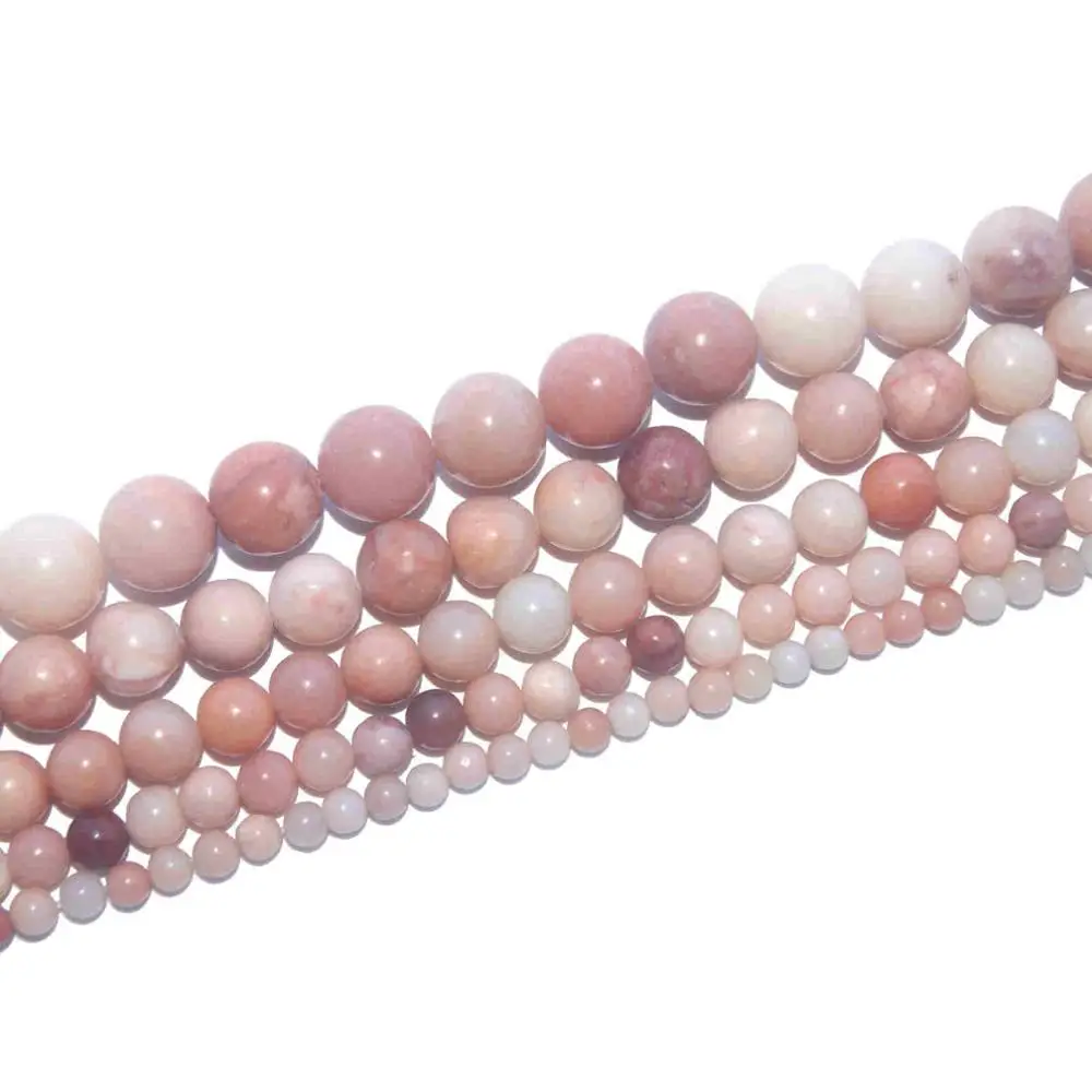 Deep Pink Aventurine Натуральный камень агат с украшением в виде кристаллов нефрит тигровый глаз гематитовые бусины для самостоятельного изготовления ювелирных изделий Цепочки и ожерелья браслета Материал 4/6/8/10/12 мм - Цвет: Deep Pink Aventurine