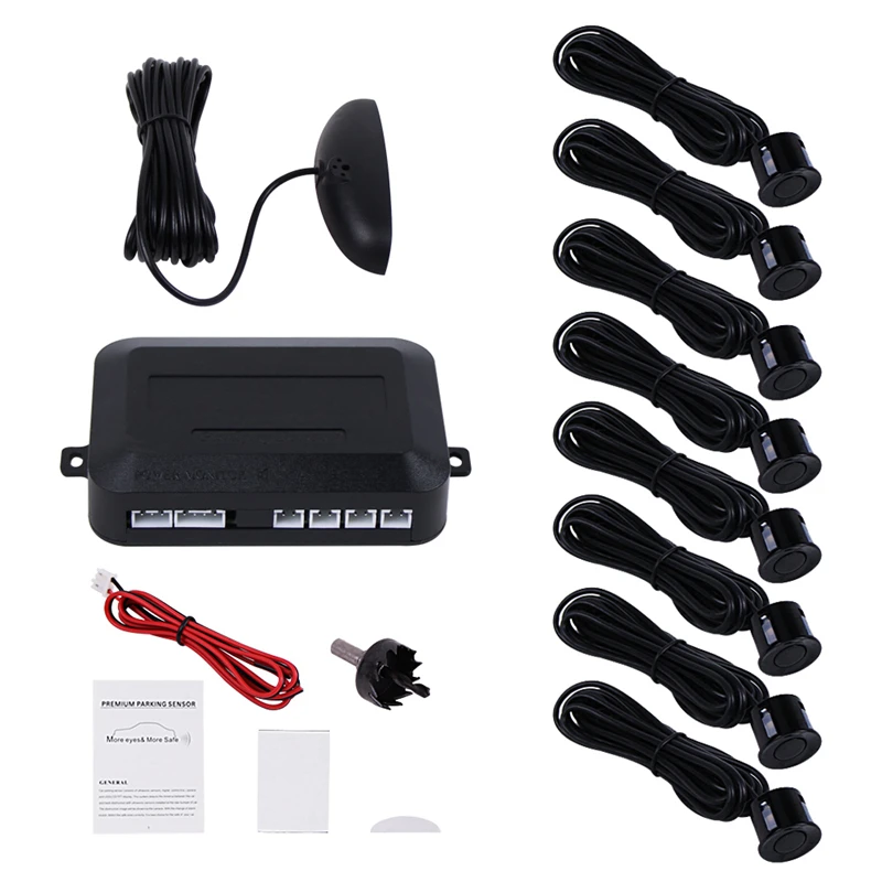

Sensor Kit Car Auto LED Display 8 Sensors 22MM For Universal Car Reverse Assistance Backup Radar Monitor Parking System